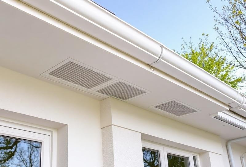 Habillage de débords de toit avec sous-faces et soffites ventilés sur maison à Liège par Doloma Construct